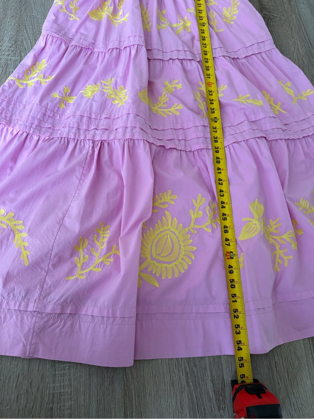 Anthropologie Somerset Maxi Dress in Pink & Yellow Embroidered Edition Sz Medium - Picture 6 of 15
